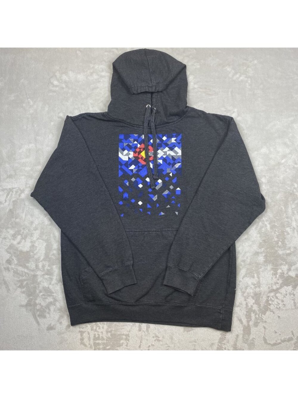 Independent Trading Co. SS4500P Charcoal Hoodie With Geometric Design